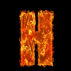 Burning Alphabet letter H