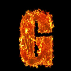 Burning Alphabet letter G