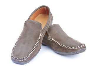 comfortable masculine shoe on a white background