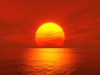 Tuinposter Zonsondergang aan zee zonsondergang