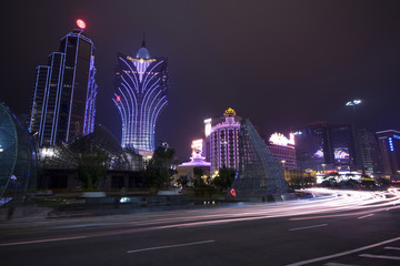 Fototapeta premium The construction scene of highrise casino building.