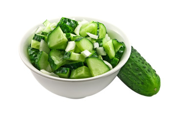 Salad from fresh cucumbers