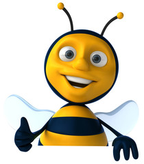 Obraz premium Abeille et panneau blanc