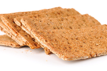 crisp bread isolated on white