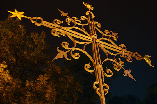 Symbol cross of cemetary Vysehrad in Czech republic