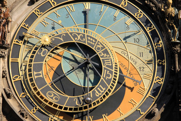 Fototapeta na wymiar The ancient astronomical Clock in Prague