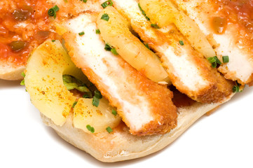 Baguette mit Huhn