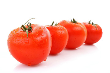 red tomato  vegetables   isolated on white background