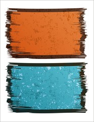 Banners with grunge texture