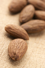 Almonds close-up