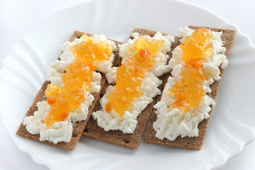 toasts with jam