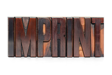 Imprint - letterpress type