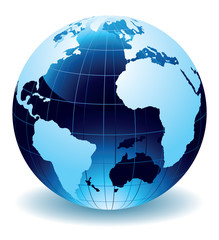 World globe abstract vector illustration
