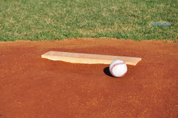 Baseball on the Pitcher's Mound