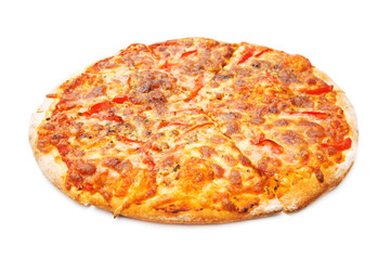 Pizza isolated on the white background