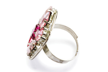Jewellery ring isolated on the white background
