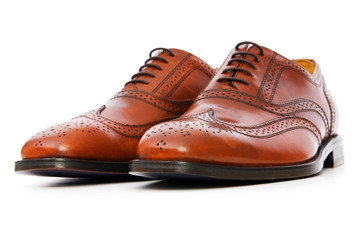 Male shoes isolated on the white background