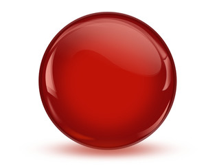 ball reflection, 3d red