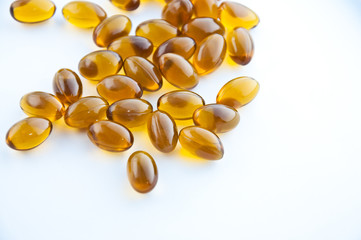 Yellow translucent capsules