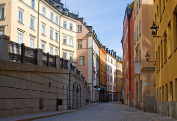 Fototapeta na wymiar Stockholm, Old Town street.