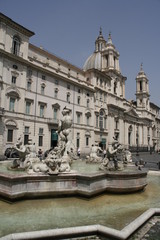 Naklejka na ściany i meble roma piazza navona fontana