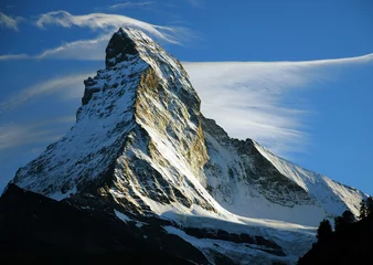 Fotobehang Matterhorn De Matterhorn in Zwitserland.