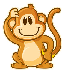 Monkey. Vector without gradients