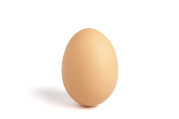 One egg, isolated on white background