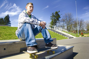 Skateboarder conceptual image.