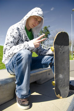 Skateboarder conceptual image.