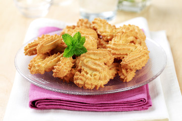 S-shaped cookies