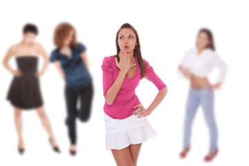 Obraz premium Group of happy pretty girls