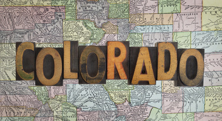 vintage Colorado map