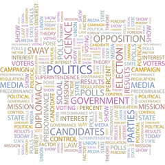 Fototapeta premium POLITICS. Wordcloud illustration.