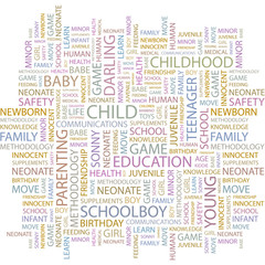 Fototapeta premium CHILD. Wordcloud vector illustration.