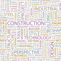 Fototapeta premium CONSTRUCTION. Seamless vector background.