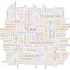 Fototapeta premium TEAM. Word collage on white background.