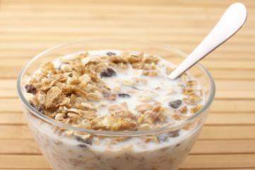 Muesli with milk