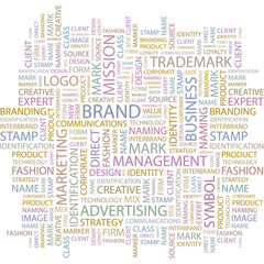 BRAND. Wordcloud illustration.