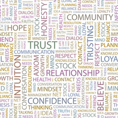 TRUST. Seamless vector background.