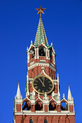 Fototapeta premium Hours on the Spassky tower