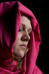 Close up on a Woman in Veil