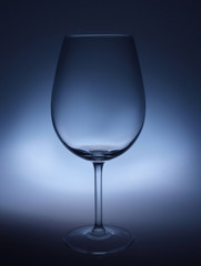 wine glass on the dark background
