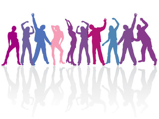 Feiernde junge Menschen