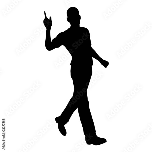 "Walking man silhouette." Stock image and royalty-free vector files on Fotolia.com - Pic 22297585