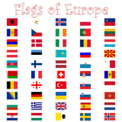 flags of europe against white