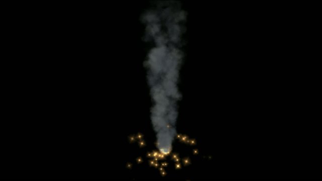 Smoke and golden particles,seamless loop