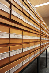 Karteikästen in Bibliothek 2