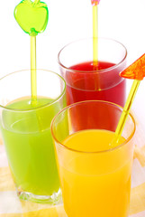 various fruits juices