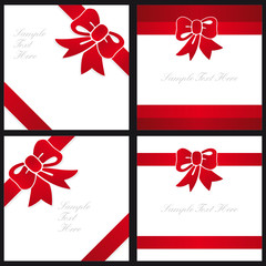 tarjeta de regalo con lazo rojo